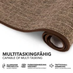 Teppich Auf Maß | Alto | Flacher Schlingenflor | Für Wohnbereiche -Floordirekt Teppich Alto braun 03