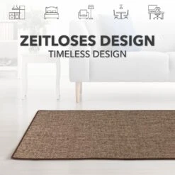 Teppich Auf Maß | Alto | Flacher Schlingenflor | Für Wohnbereiche -Floordirekt Teppich Alto braun 05