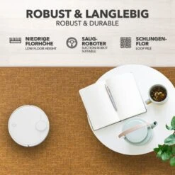 Teppich Auf Maß | Alto | Flacher Schlingenflor | Für Wohnbereiche -Floordirekt Teppich Alto gelb 04