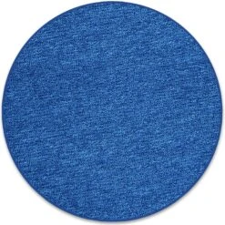 Teppich Auf Maß | London | Rund | Flacher Schlingenflor 33 Teppich Auf Maß | London | Rund | Flacher Schlingenflor -Floordirekt Teppich London Dunkelblau 84 Rund