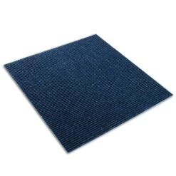 Teppichfliesen Merci | Gerippt | Selbstklebend | 50x50 Cm 26 Teppichfliesen Merci | Gerippt | Selbstklebend | 50x50 Cm -Floordirekt Teppichfliese Merci Blau 2