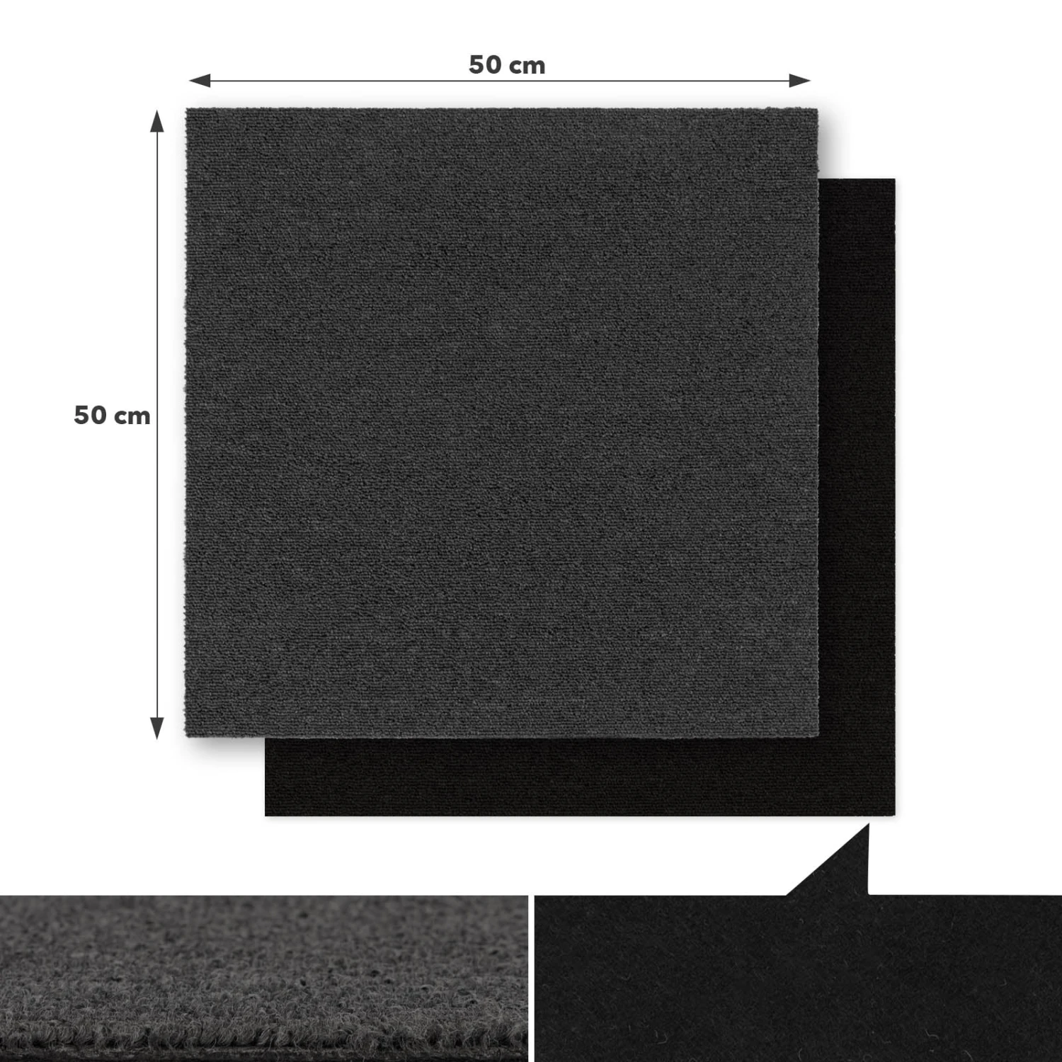 Teppichfliesen Vienna | 50x50 Cm | Selbstliegend 9 Teppichfliesen Vienna | 50x50 Cm | Selbstliegend – Bild 7