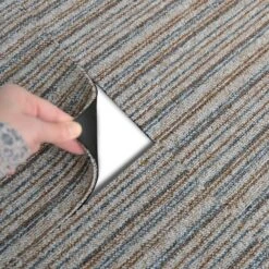 Teppichfliesen Vienna | 50x50 Cm | Selbstliegend 40 Teppichfliesen Vienna | 50x50 Cm | Selbstliegend -Floordirekt Teppichfliese braun gestreift 7078 4