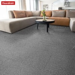 Teppichfliesen | Bern | 50 X 50 Cm | Selbstliegend Mit Streifendesign | In Anthrazit, Grau & Beige Für Gewerbe Und Privathaushalte 39 Teppichfliesen | Bern | 50 X 50 Cm | Selbstliegend Mit Streifendesign | In Anthrazit, Grau & Beige Für Gewerbe Und Privathaushalte -Floordirekt TeppichflieseBern 18