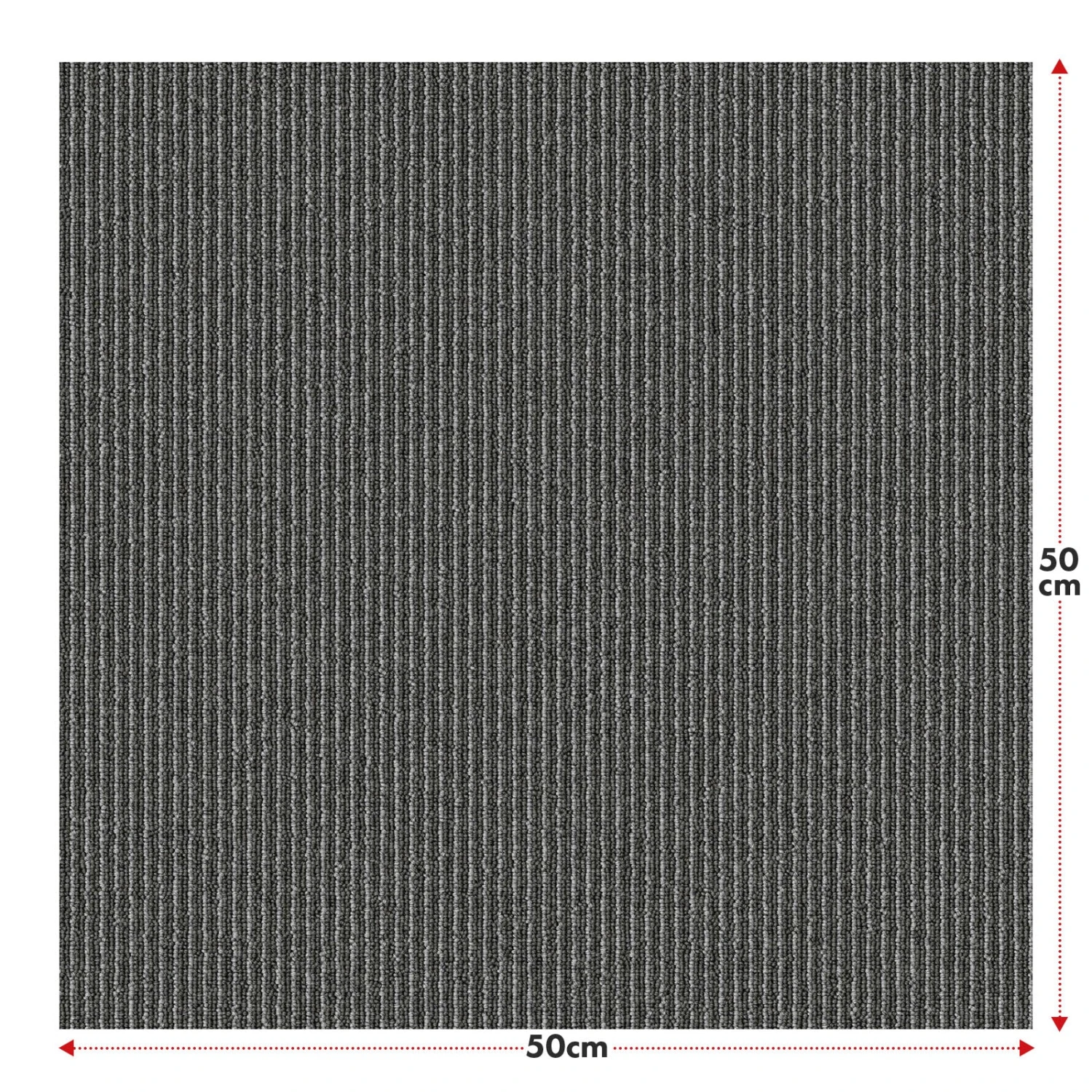 Teppichfliesen | Bern | 50 X 50 Cm | Selbstliegend Mit Streifendesign | In Anthrazit, Grau & Beige Für Gewerbe Und Privathaushalte 5 Teppichfliesen | Bern | 50 X 50 Cm | Selbstliegend Mit Streifendesign | In Anthrazit, Grau & Beige Für Gewerbe Und Privathaushalte – Bild 3
