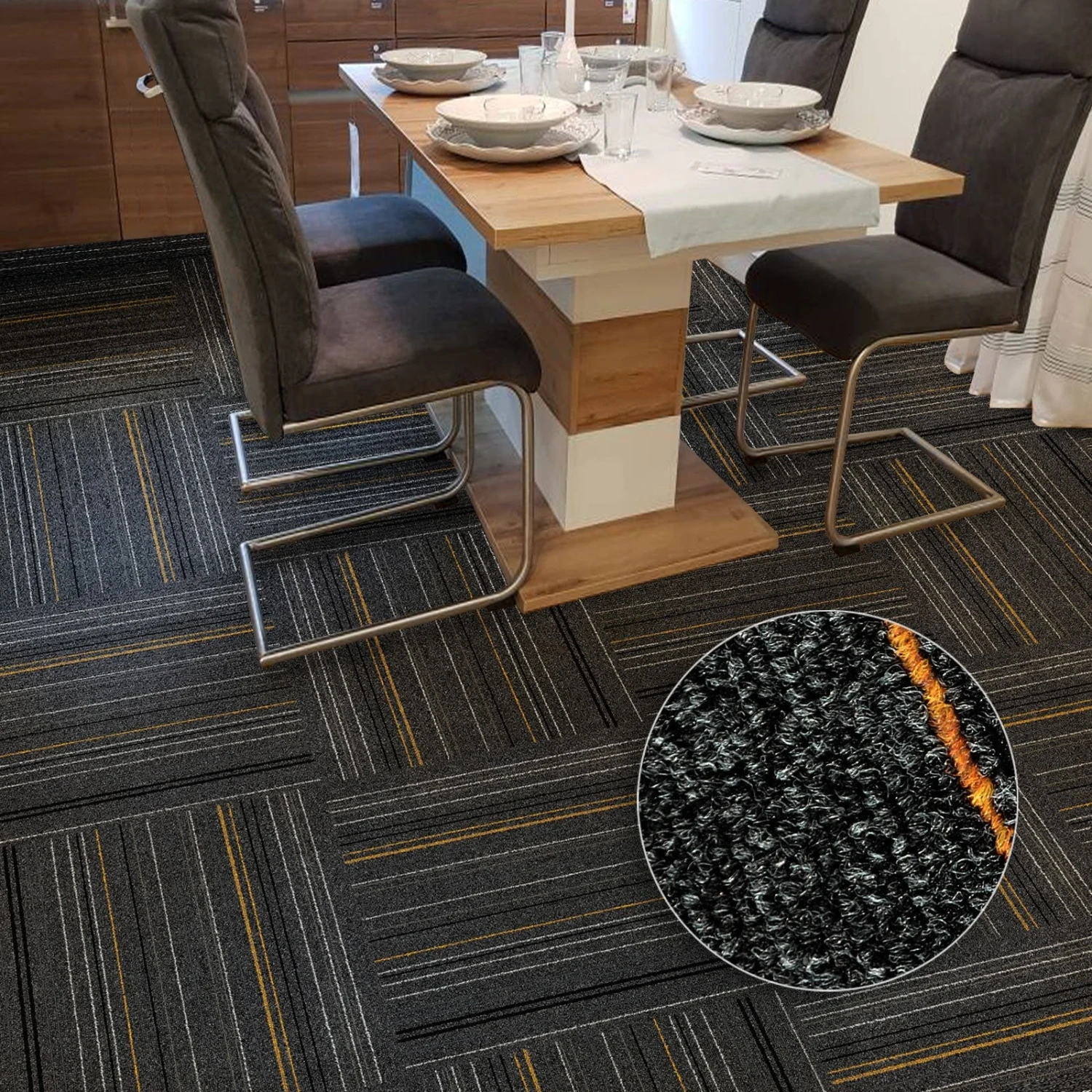 Teppichfliesen Warsaw | Selbstliegend | 50 X 50 Cm 8 Teppichfliesen Warsaw | Selbstliegend | 50 X 50 Cm – Bild 6