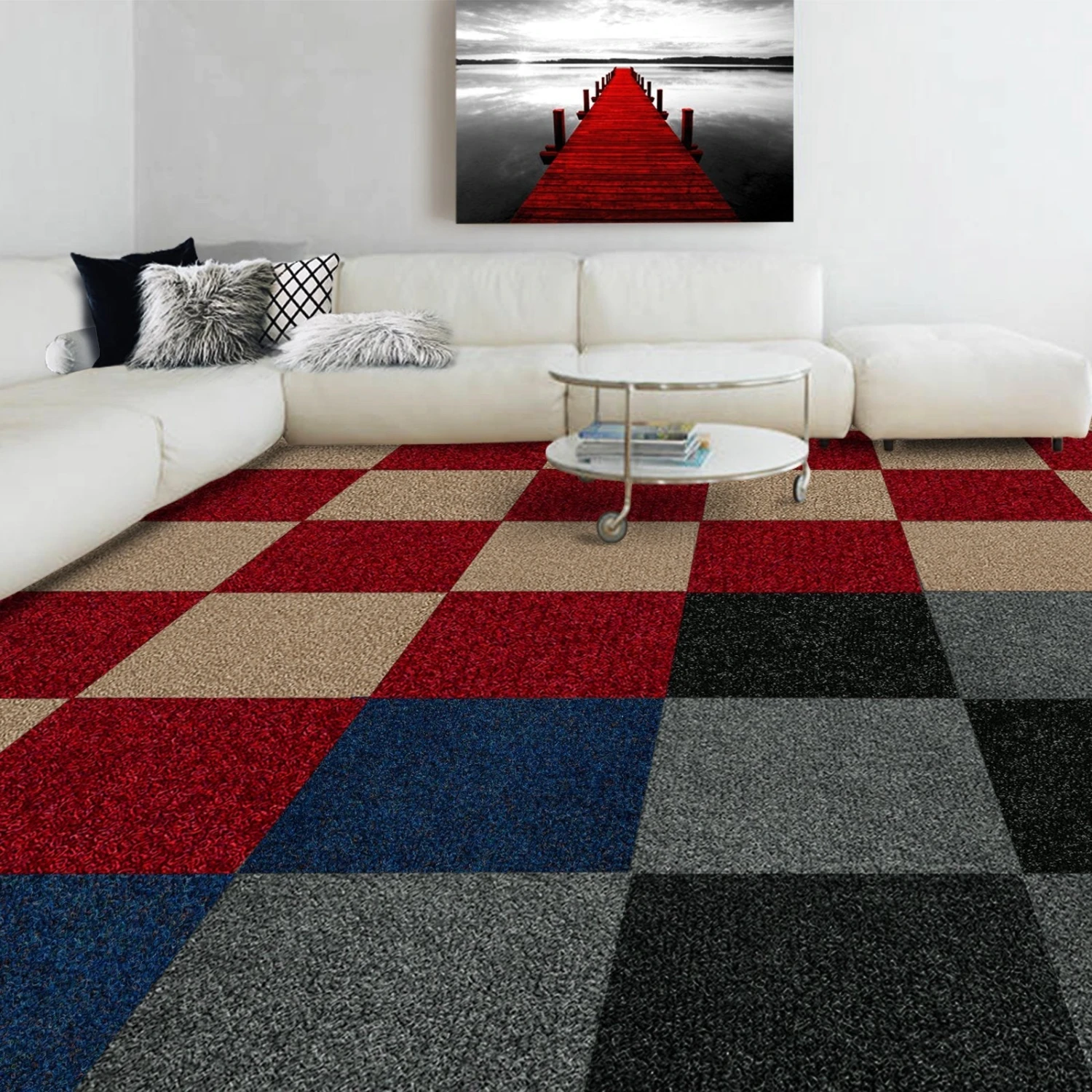 Teppichfliesen Can Can | Gerippt | Selbstliegend | 50x50 Cm 4 Teppichfliesen Can Can | Gerippt | Selbstliegend | 50x50 Cm – Bild 2