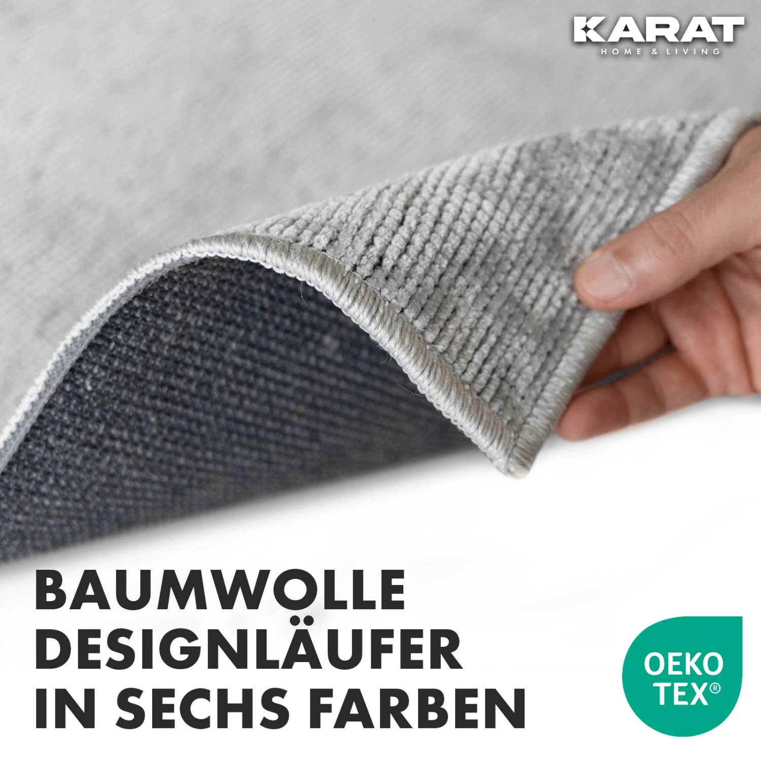 Teppich-Läufer Auf Maß | Azade | Hochwertige Jacquard Weberei | Angenehm Weicher Baumwoll-Flor | Erhältlich In Vielen Farben 13 Teppich-Läufer Auf Maß | Azade | Hochwertige Jacquard Weberei | Angenehm Weicher Baumwoll-Flor | Erhältlich In Vielen Farben – Bild 11