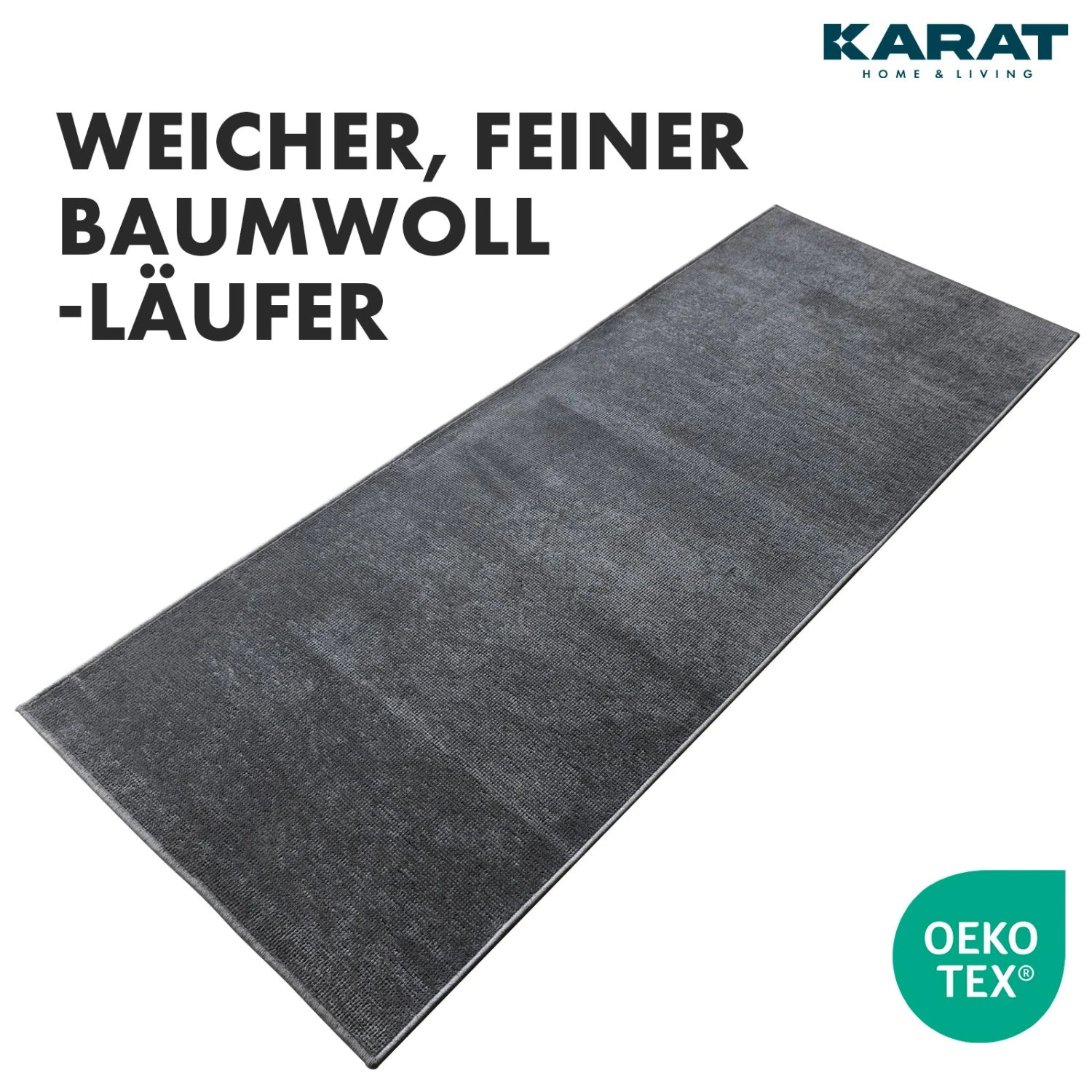 Teppich-Läufer Auf Maß | Azade | Hochwertige Jacquard Weberei | Angenehm Weicher Baumwoll-Flor | Erhältlich In Vielen Farben 7 Teppich-Läufer Auf Maß | Azade | Hochwertige Jacquard Weberei | Angenehm Weicher Baumwoll-Flor | Erhältlich In Vielen Farben – Bild 5