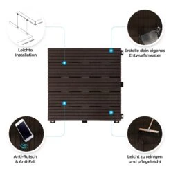 Terrassenfliese Claire | 30 X 30 Cm | Für Innen & Außen Geeignet 31 Terrassenfliese Claire | 30 X 30 Cm | Für Innen & Außen Geeignet -Floordirekt Terrassenfliesen Claire Braun 05