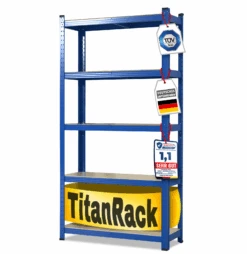 Schwerlastregal | Blau | Für Keller & Werkstatt | Traglast Bis 1250 Kg