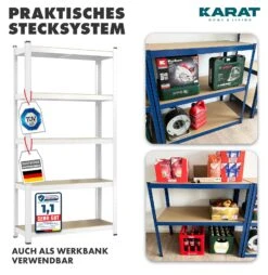 Schwerlastregal | Weiß | Für Keller & Werkstatt | Gesamtlast: 875 Kg 12 Schwerlastregal | Weiß | Für Keller & Werkstatt | Gesamtlast: 875 Kg -Floordirekt TitanRack 4.Differentcombination Weiss
