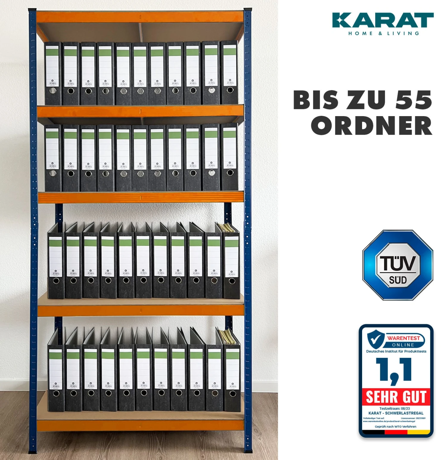 Schwerlastregal | Blau-Orange | Traglast Bis 1250 Kg | Individuell Einsetzbar 7 Schwerlastregal | Blau-Orange | Traglast Bis 1250 Kg | Individuell Einsetzbar – Bild 5