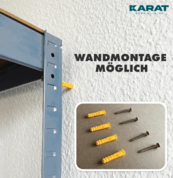 Schwerlastregal | Anthrazit-Grau | Traglast Bis 1250 Kg | Individuell Einsetzbar 15 Schwerlastregal | Anthrazit-Grau | Traglast Bis 1250 Kg | Individuell Einsetzbar -Floordirekt TitanRack 7.wand montage GRAU