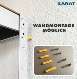 Schwerlastregal | Weiß | Für Keller & Werkstatt | Gesamtlast: 875 Kg 15 Schwerlastregal | Weiß | Für Keller & Werkstatt | Gesamtlast: 875 Kg -Floordirekt TitanRack 7.wandmontage Weiss