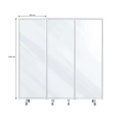 Mobile Trennwand | Präsentationsboard | Beschreibbare Oberfläche | Verschiedene Ausführungen 27 Mobile Trennwand | Präsentationsboard | Beschreibbare Oberfläche | Verschiedene Ausführungen -Floordirekt TransparentAcrylicMobilePartition 03