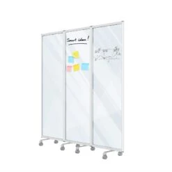 Mobile Trennwand | Präsentationsboard | Beschreibbare Oberfläche | Verschiedene Ausführungen 26 Mobile Trennwand | Präsentationsboard | Beschreibbare Oberfläche | Verschiedene Ausführungen -Floordirekt TransparentAcrylicMobilePartition 04