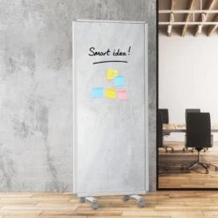 Mobile Trennwand | Präsentationsboard | Beschreibbare Oberfläche | Verschiedene Ausführungen 32 Mobile Trennwand | Präsentationsboard | Beschreibbare Oberfläche | Verschiedene Ausführungen -Floordirekt TransparentAcrylicMobilePartition NewStyle 07