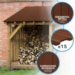 Trapezblech | Wand- & Dachverkleidung | Profilblech | 15 Stück | 115 X 45 Cm 41 Trapezblech | Wand- & Dachverkleidung | Profilblech | 15 Stück | 115 X 45 Cm -Floordirekt Trapezblech Kupferbraun 06.2