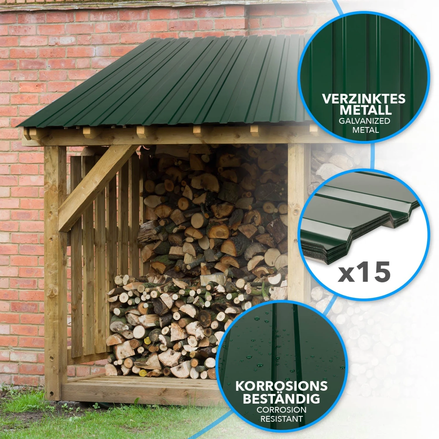 Trapezblech | Wand- & Dachverkleidung | Profilblech | 15 Stück | 115 X 45 Cm 15 Trapezblech | Wand- & Dachverkleidung | Profilblech | 15 Stück | 115 X 45 Cm – Bild 13