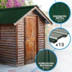 Trapezblech | Wand- & Dachverkleidung | Profilblech | 15 Stück | 115 X 45 Cm 35 Trapezblech | Wand- & Dachverkleidung | Profilblech | 15 Stück | 115 X 45 Cm -Floordirekt Trapezblech gruen 08