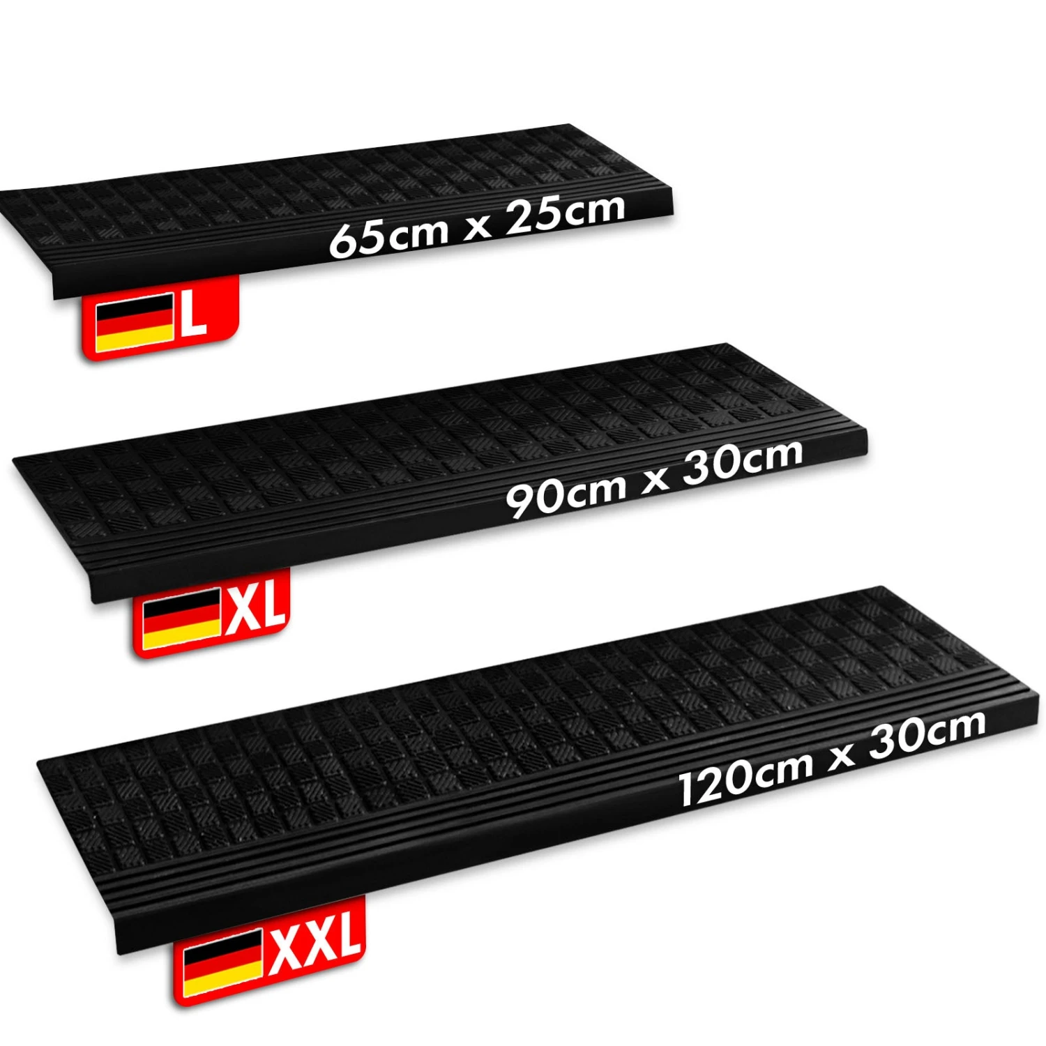 Gummi-Stufenmatten Für Außen | Diamond | 25 X 65 Cm 4 Gummi-Stufenmatten Für Außen | Diamond | 25 X 65 Cm – Bild 2