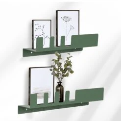 Wandregal Metall | Pink Oder Grün | 2er Set 23 Wandregal Metall | Pink Oder Grün | 2er Set -Floordirekt Wall shelf set of 2 B gruen 05