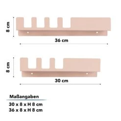 Wandregal Metall | Pink Oder Grün | 2er Set 27 Wandregal Metall | Pink Oder Grün | 2er Set -Floordirekt Wall shelf set of 2 B pink 01