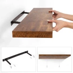 Wandboard Stockholm | Elegantes Wandregal | Individuell Einsetzbar 36 Wandboard Stockholm | Elegantes Wandregal | Individuell Einsetzbar -Floordirekt WandregalStockholm holzdunkel 02