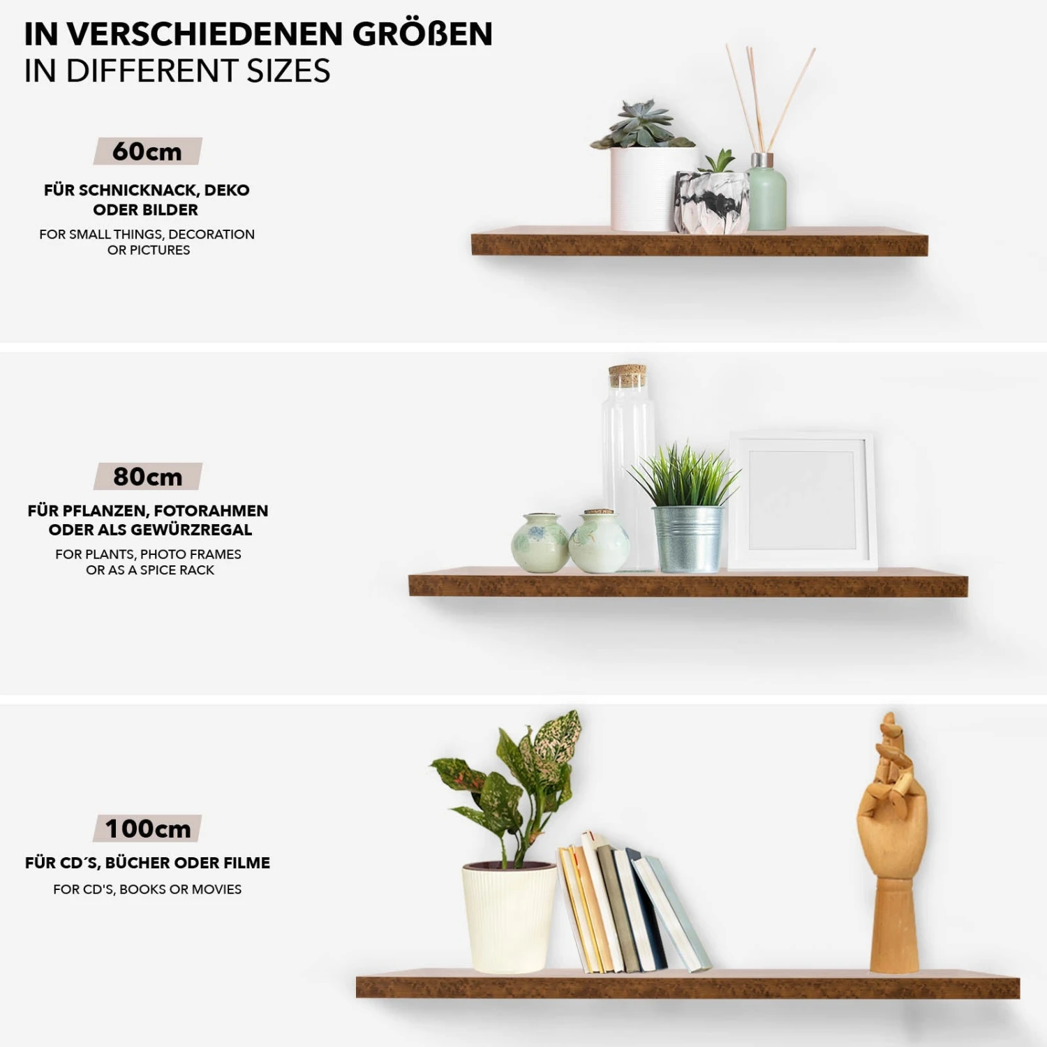 Wandboard Stockholm | Elegantes Wandregal | Individuell Einsetzbar 20 Wandboard Stockholm | Elegantes Wandregal | Individuell Einsetzbar – Bild 18