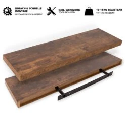 Wandboard Stockholm | Elegantes Wandregal | Individuell Einsetzbar 38 Wandboard Stockholm | Elegantes Wandregal | Individuell Einsetzbar -Floordirekt WandregalStockholm holzdunkel 05