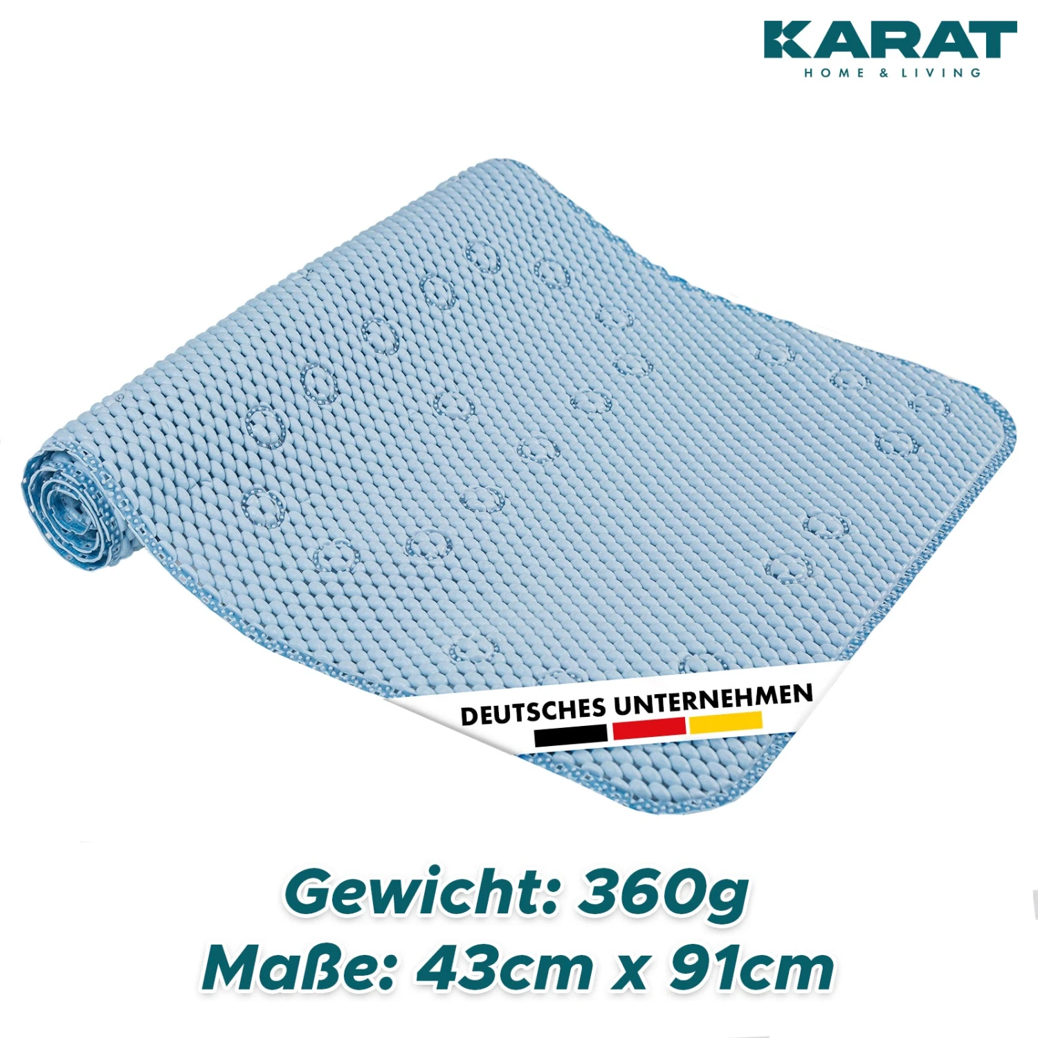 Badewannenmatte | Azure | Antirutsch Weichschaum Matte Mit Saugnäpfen | In Vier Farben Erhältlich 18 Badewannenmatte | Azure | Antirutsch Weichschaum Matte Mit Saugnäpfen | In Vier Farben Erhältlich – Bild 16