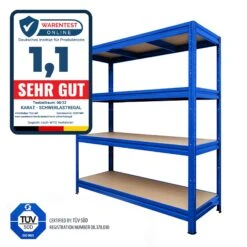 Weitspannregal | Blau | Regal Für Keller & Werkstatt | Traglast Bis 1600 Kg