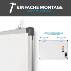 Whiteboard Set | Kratzfest | Aluminium-Rahmen | Inkl. Praktischem Zubehör | 60 X 90 Cm 12 Whiteboard Set | Kratzfest | Aluminium-Rahmen | Inkl. Praktischem Zubehör | 60 X 90 Cm -Floordirekt WhiteboardSet 04