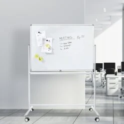 Whiteboard Stanford | Lackiert | Mobil & Drehbar | Für Büro, Gewerbe & Privat