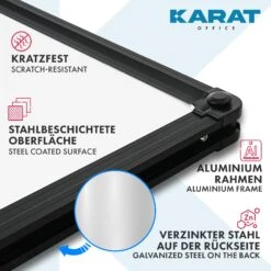 Whiteboard | Onyx | Speziallackiert | Kratzfest & Magnethaftend | Schwarzer Rahmen 11 Whiteboard | Onyx | Speziallackiert | Kratzfest & Magnethaftend | Schwarzer Rahmen -Floordirekt WhiteboardmitSchwarzemRahmen characteristics