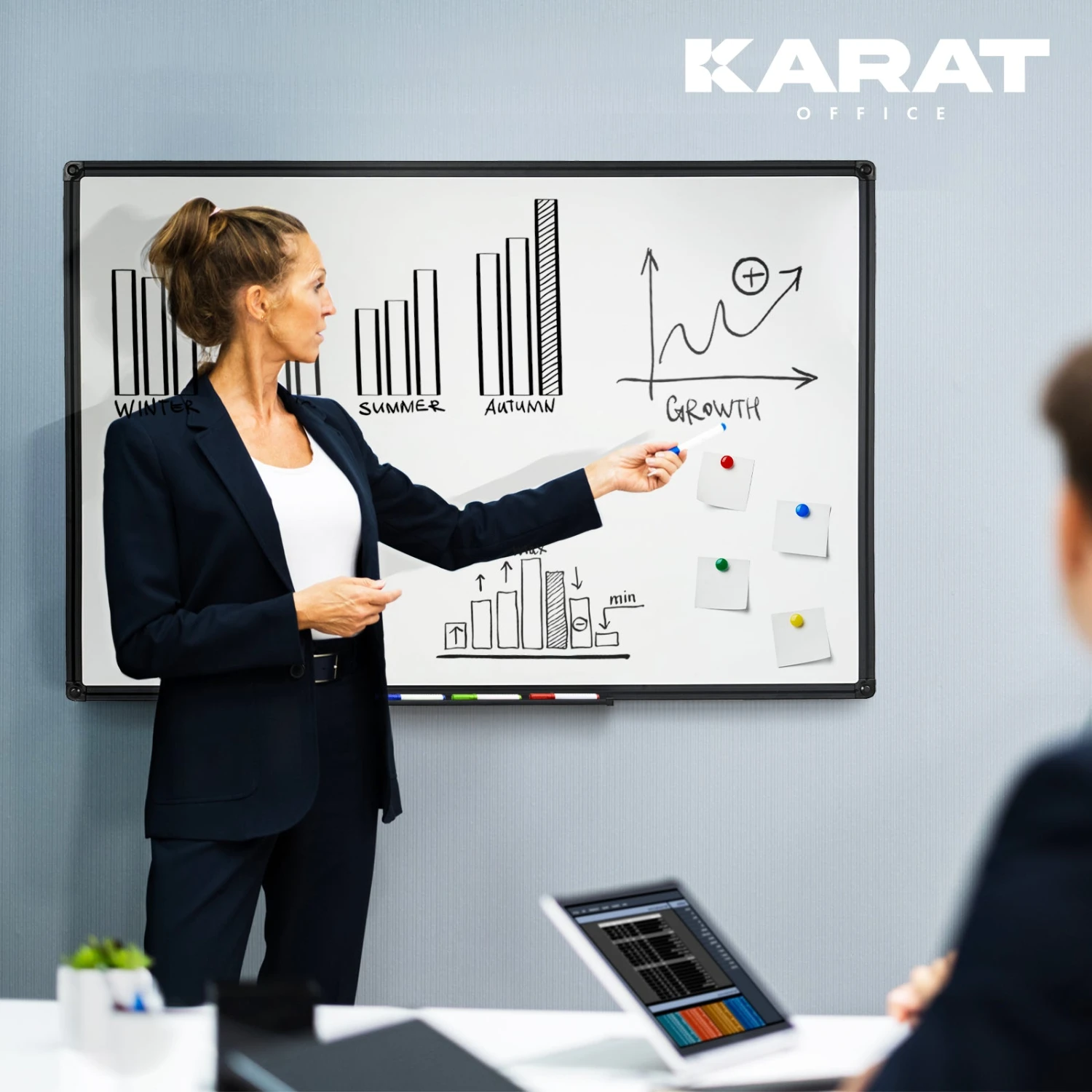 Whiteboard | Onyx | Speziallackiert | Kratzfest & Magnethaftend | Schwarzer Rahmen 9 Whiteboard | Onyx | Speziallackiert | Kratzfest & Magnethaftend | Schwarzer Rahmen – Bild 7