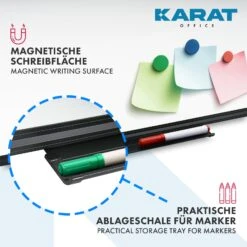 Whiteboard | Onyx | Speziallackiert | Kratzfest & Magnethaftend | Schwarzer Rahmen 12 Whiteboard | Onyx | Speziallackiert | Kratzfest & Magnethaftend | Schwarzer Rahmen -Floordirekt WhiteboardmitSchwarzemRahmen markerholder eraser