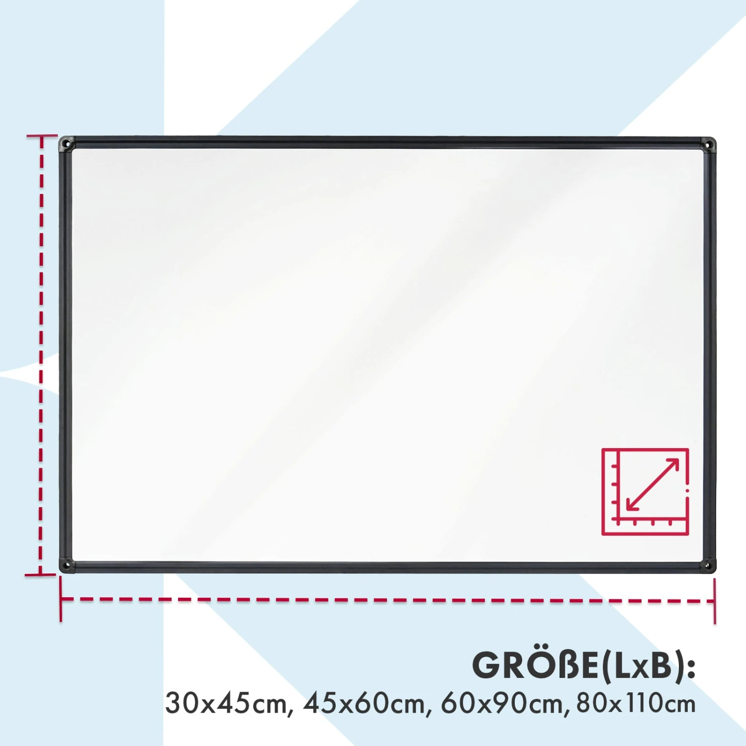 Whiteboard | Onyx | Speziallackiert | Kratzfest & Magnethaftend | Schwarzer Rahmen 4 Whiteboard | Onyx | Speziallackiert | Kratzfest & Magnethaftend | Schwarzer Rahmen – Bild 2