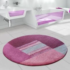Badematten Quadral | Runder Badteppich | Rutschfeste Rückseite -Floordirekt badematten quadral microfaser rund 2 farben 518105