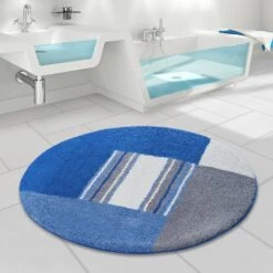 Badematten Quadral | Runder Badteppich | Rutschfeste Rückseite -Floordirekt badematten quadral microfaser rund 2 farben 700364
