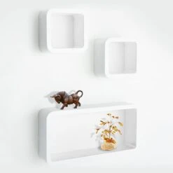 Cube Regal Oxford | 3-teiliges Wandregal | Freischwebender Eindruck 21 Cube Regal Oxford | 3-teiliges Wandregal | Freischwebender Eindruck -Floordirekt cube regal oxford 3 teilig verschiedene farben 447067