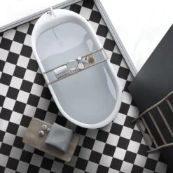 CV-Belag Atlantic | Damier 019D | Extra Abriebsfester PVC Bodenbelag -Floordirekt cv belag atlantic damier 019d verschiedene breiten 140010