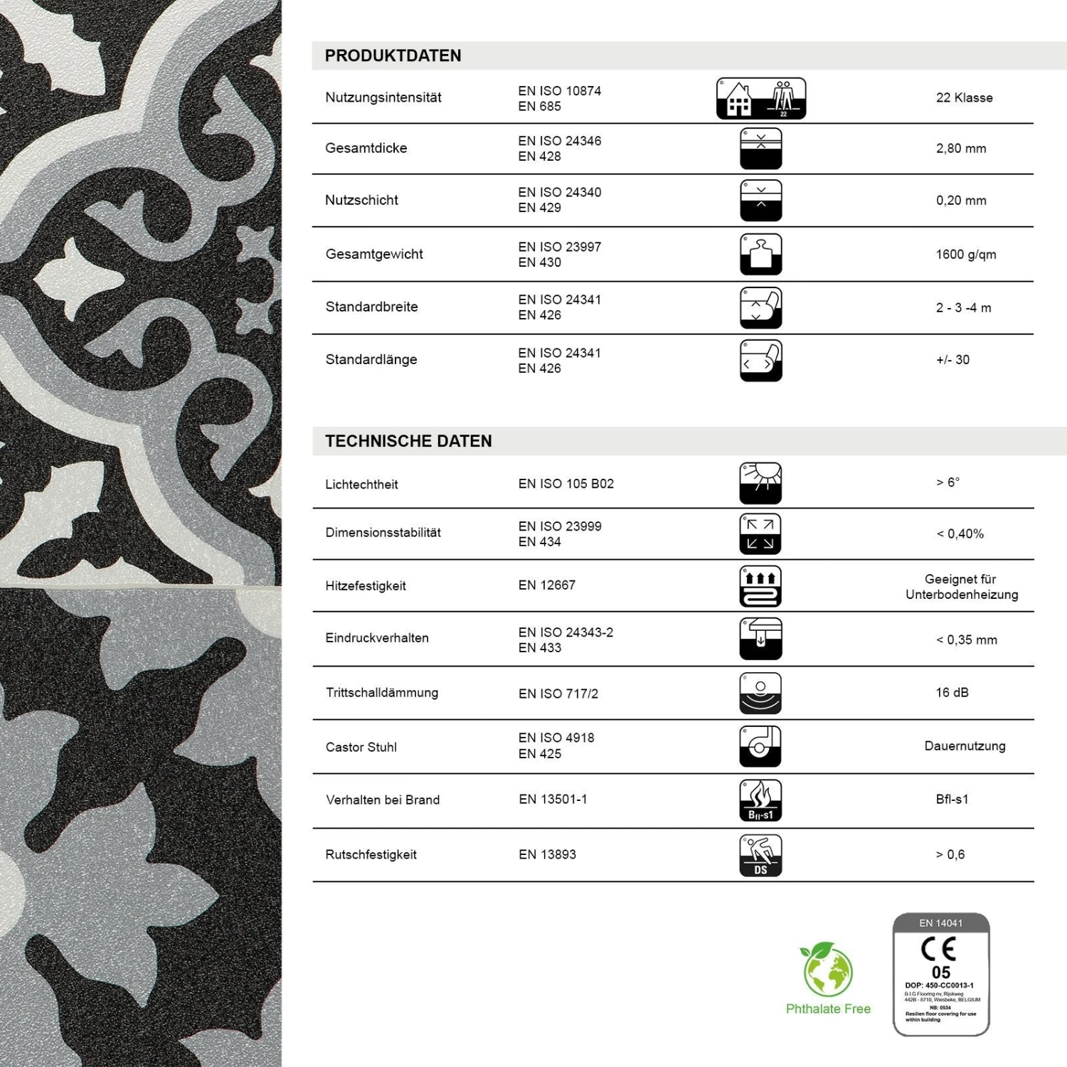 CV-Belag Plaza | Algarve 970D | Extra Abriebsfester PVC Bodenbelag 9 CV-Belag Plaza | Algarve 970D | Extra Abriebsfester PVC Bodenbelag – Bild 7