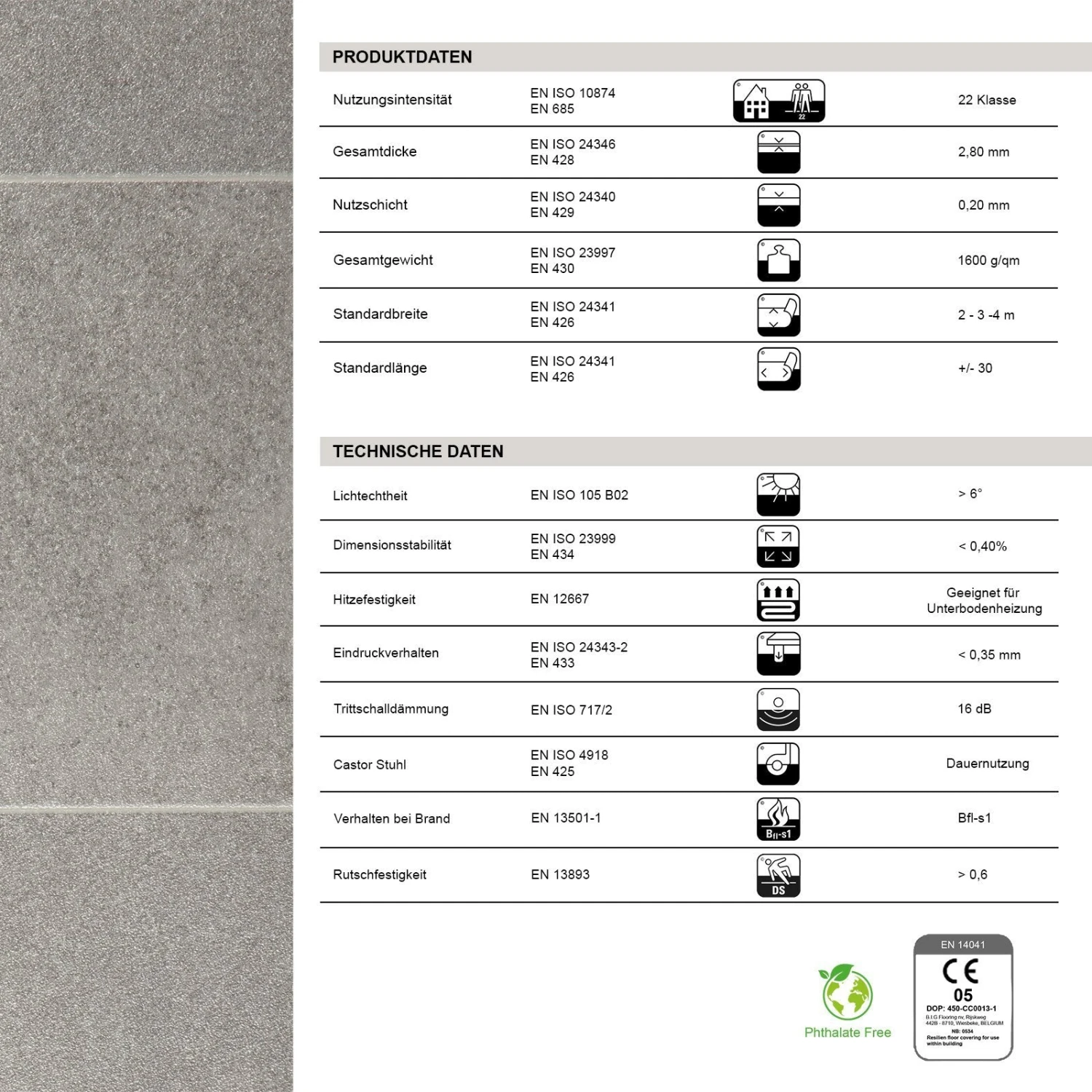 CV-Belag Plaza | Kent 091M | Extra Abriebsfester PVC Bodenbelag 9 CV-Belag Plaza | Kent 091M | Extra Abriebsfester PVC Bodenbelag – Bild 7