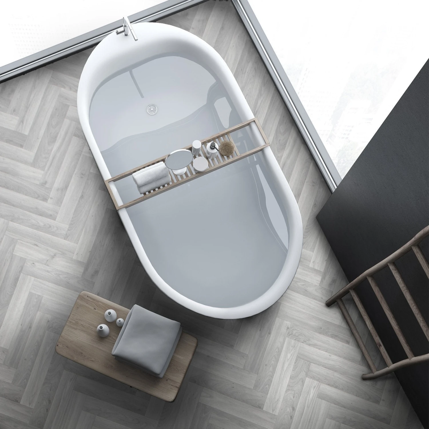 CV-Belag Plaza | Oak Chevron 907M | Extra Abriebsfester PVC Bodenbelag 10 CV-Belag Plaza | Oak Chevron 907M | Extra Abriebsfester PVC Bodenbelag – Bild 8