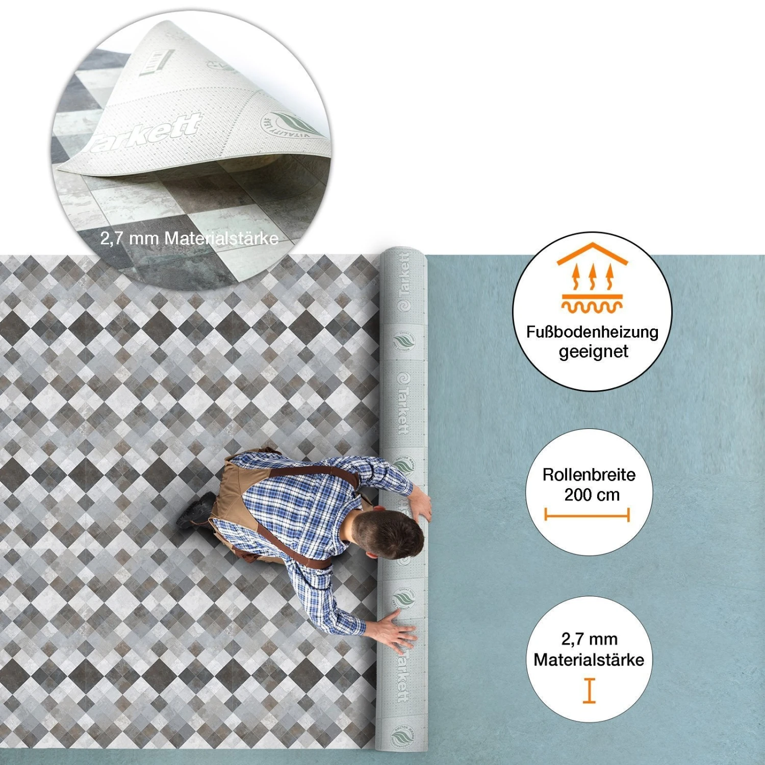 CV-Belag Toscana Aqua | Toscana 4 | Extra Abriebsfester PVC Bodenbelag 9 CV-Belag Toscana Aqua | Toscana 4 | Extra Abriebsfester PVC Bodenbelag – Bild 7