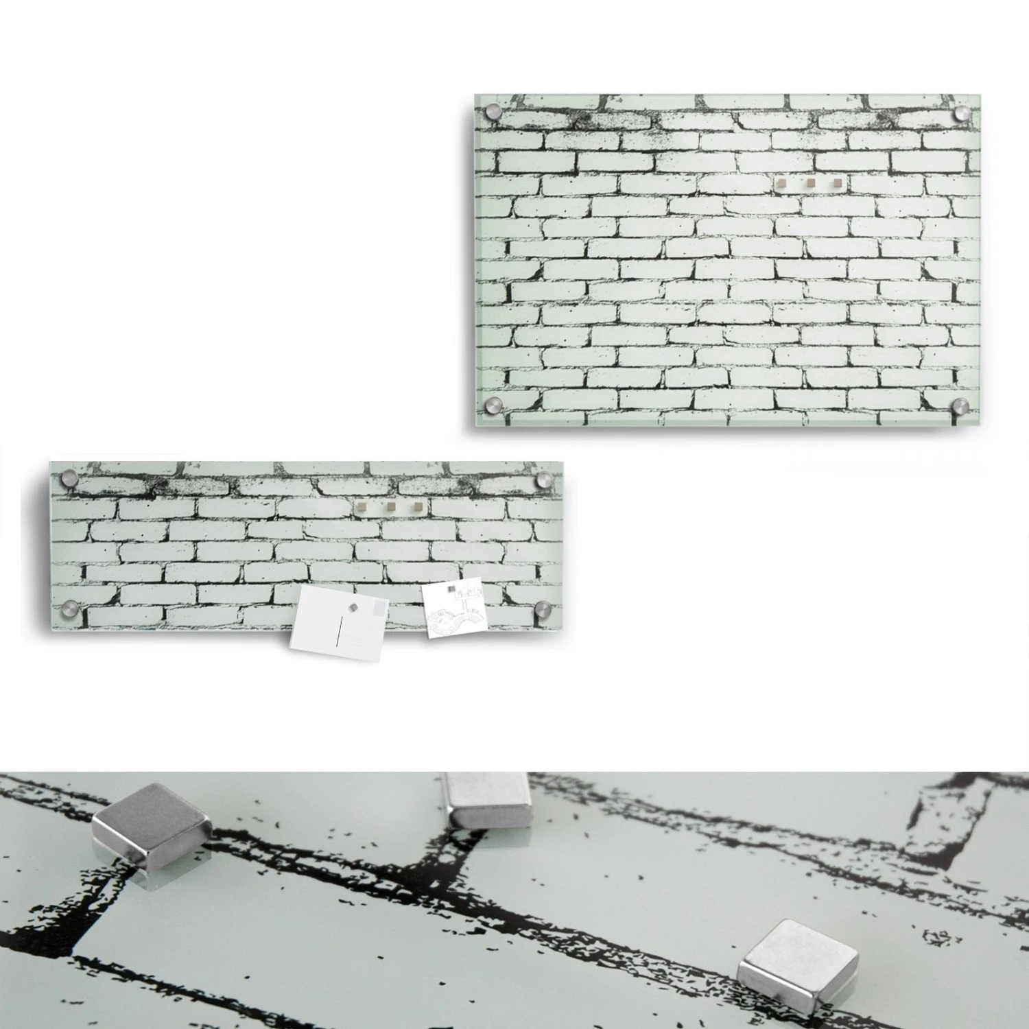 Design-Glas-Memoboard | Brick | Für Zuhause Oder Im Büro 9 Design-Glas-Memoboard | Brick | Für Zuhause Oder Im Büro – Bild 7