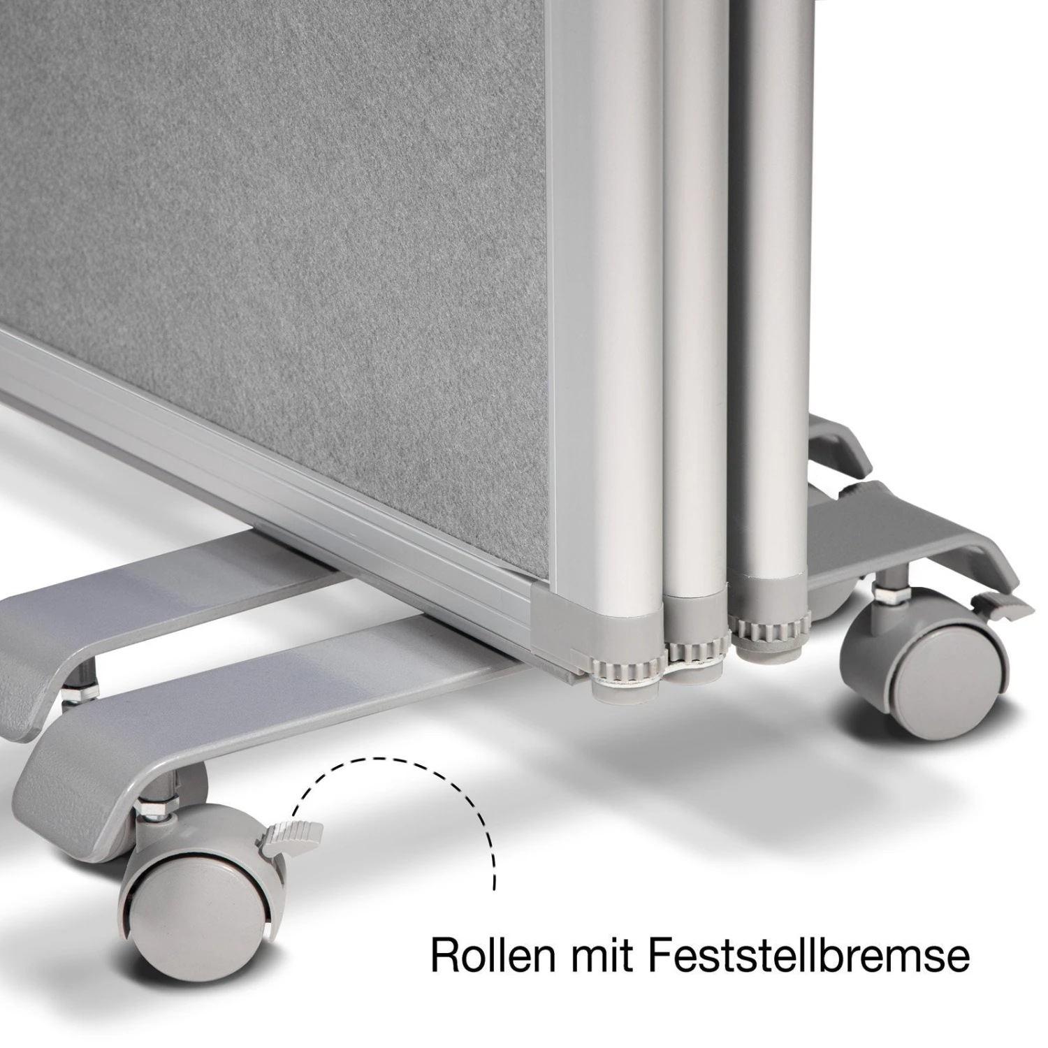 Filz-Stellwand | Trennwand 3-teilig | Mit Rollen | Doppelseitig Nutzbar 12 Filz-Stellwand | Trennwand 3-teilig | Mit Rollen | Doppelseitig Nutzbar – Bild 10