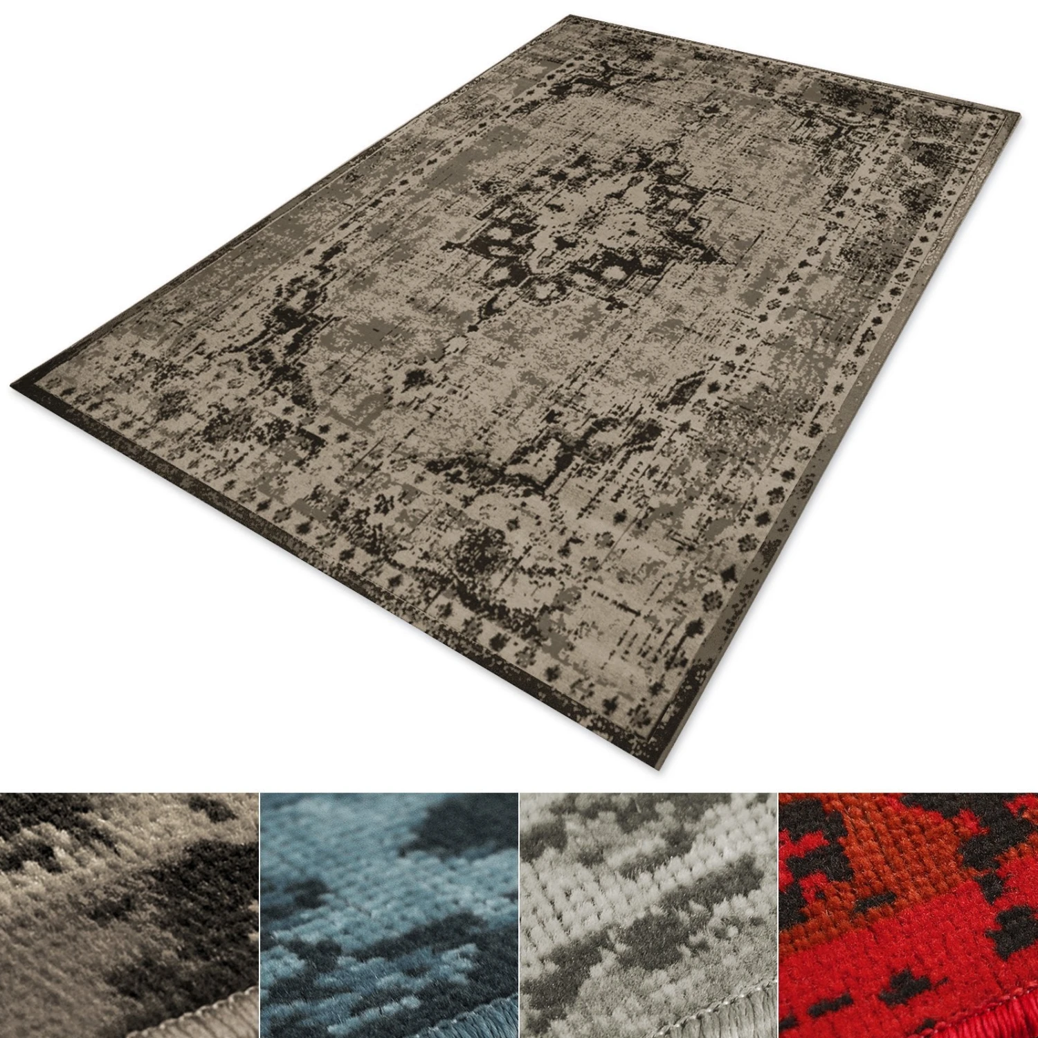 Flachgewebter Teppich Vintage | Beige | Strapazierfähiger Läufer 8 Flachgewebter Teppich Vintage | Beige | Strapazierfähiger Läufer – Bild 6